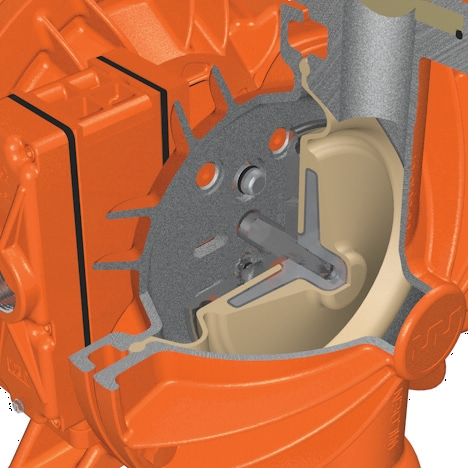 Integral piston diaphragm